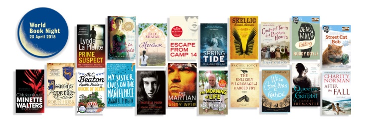 World Book Night books - Thursday, 23rd April 2015 Image: www.worldbooknight.org
World Book Night books - Thursday, 23rd April 2015 Image: www.worldbooknight.org