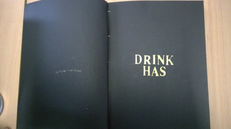 Evangeline Booth's poem "Drink": the opening lines Photo: E. Corrigan (2nd Year)
Evangeline Booth's poem "Drink": the opening lines Photo: E. Corrigan (2nd Year)