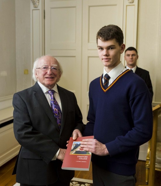 Presenting our Diamond Jubilee book, '60 Years A Growing' to President Michael D. Higgins Photo by Official Photographer: John Ohle
