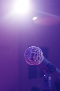 backlit microphone
