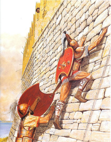 Patroclus climbs