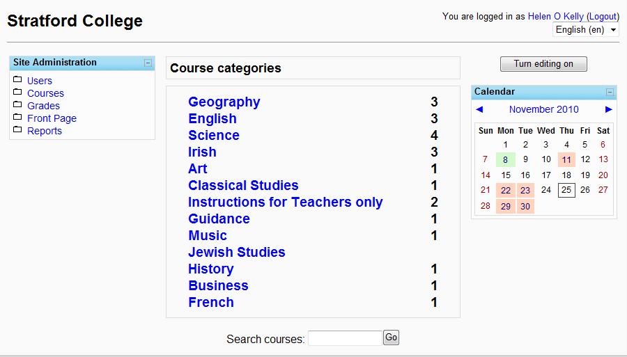 Stratford Moodle
