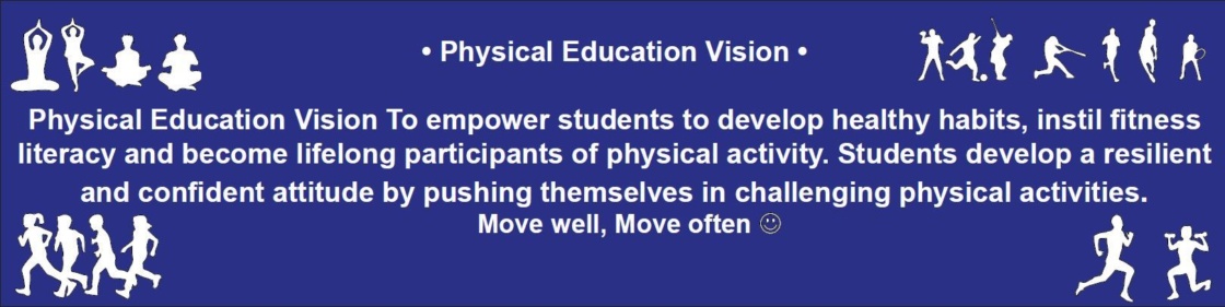 Stratford College Physical Education Vision 2018 
