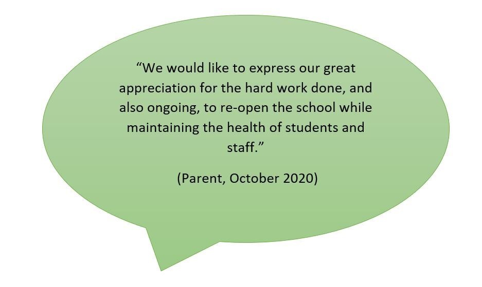 Stratford: parent quote, September 2020 
