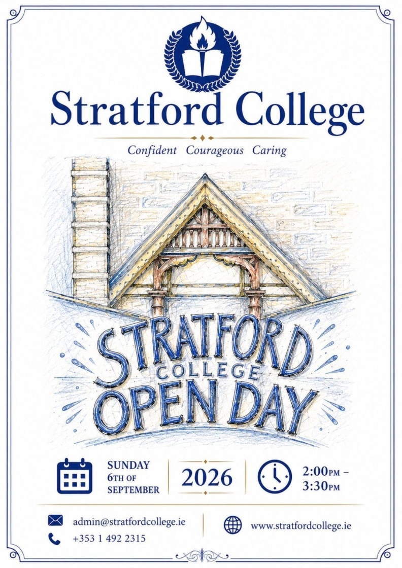 Stratford College Open Day 2026 Poster 
