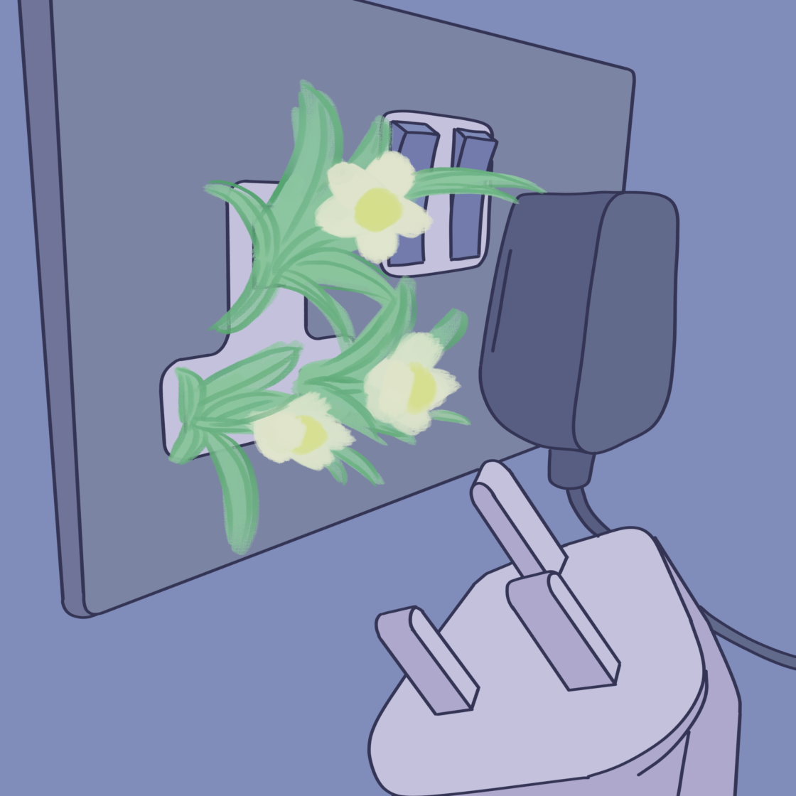 Disconnect to reconnect graphic square 
