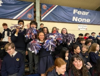 Stratford supporters U15 Boys Basketball Final 11 Apr2024 
