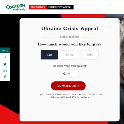 Concern Ukraine Crisis Appeal - Student Council organising collection