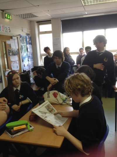 3rd Year reads aloud her published story from the 2018 Irish Times Fighting Words Supplement