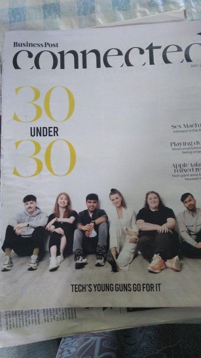 6th Year student features on front cover of Sunday Business Post's '30 under 30' Tech young guns