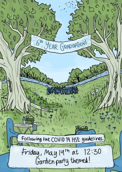 6th Year Graduation reimagined as an outdoor Garden Party