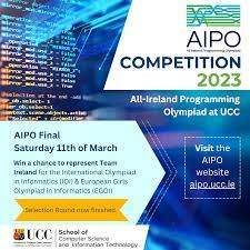 5th Year student invited to compete in All Ireland Programming Olympiad (AIPO) Final Round