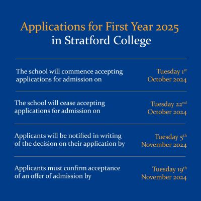 1st Year 2026 - Applications now being accepted online