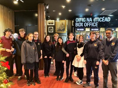 5th Year Drama, Film and Theatre Studies students visit backstage at the Abbey