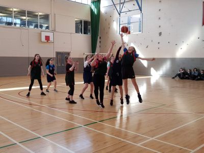 1st and 2nd Year Girls Basketball teams play Colaiste Chilian