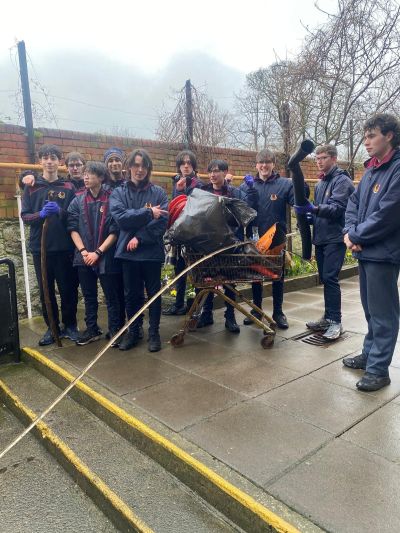 Green Schools and TY Students clean up the Community