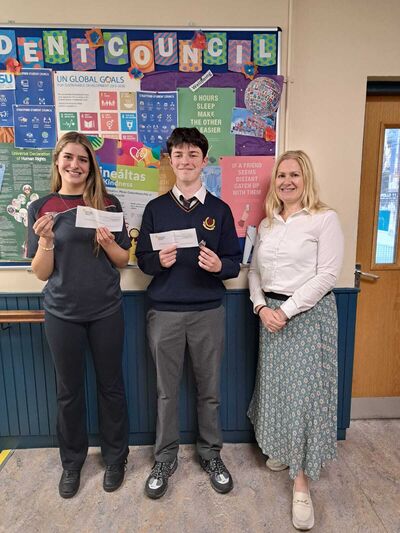 5th Years receive their awards for The Mary Elmes Prize in Holocaust Studies