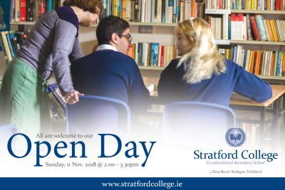 Stratford College Open Day - Sunday 11th November 2018