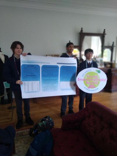 Three 3rd years reach semi-finals of Young Environmentalist Awards (ECO-UNESCO)